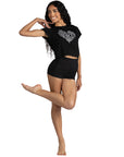 DanzNMotion 24319A Expressions Cap Tee