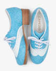 Capezio 960 Roxy Tap Shoe LIMITED EDITION - Paisley Blue and White