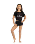 DanzNMotion 25304C Kids "Keep Dancing" Tie Back T-Shirt