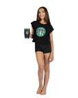DanzNMotion 25316C Kids "I Dance A Latte" T-Shirt